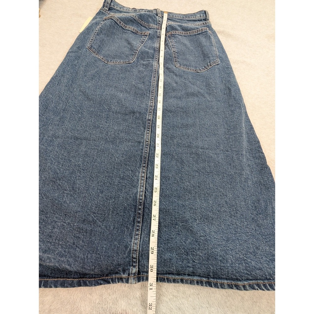 Universal Thread Denim Midi Skirt Size 2 Button Front Blue Jean Skirt NWT - Picture 7 of 9